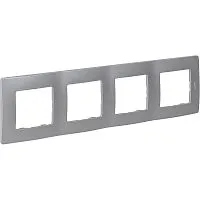 Рамка 4-м Etika алюм. IEK 672554
