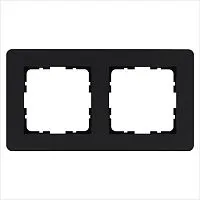 Рамка 2-м G-Flex черн. матов. soft touch Jasmart G1102PB