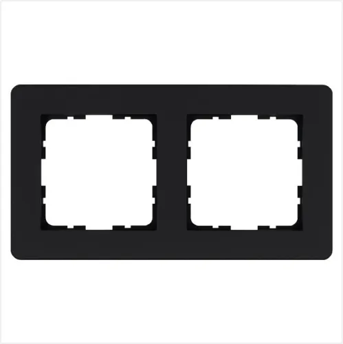 Рамка 2-м G-Flex черн. матов. soft touch Jasmart G1102PB