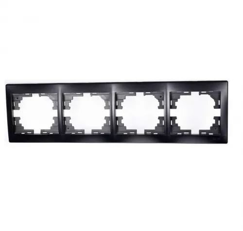 Рамка 4-м Mira горизонт. черн. бархат LEZARD 701-4200-149 фото 2