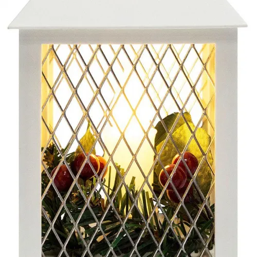 Фонарь декоративный 10.5х10.5х24см тепл. бел. со свечкой корпус бел. Neon-Night 513-042 фото 11