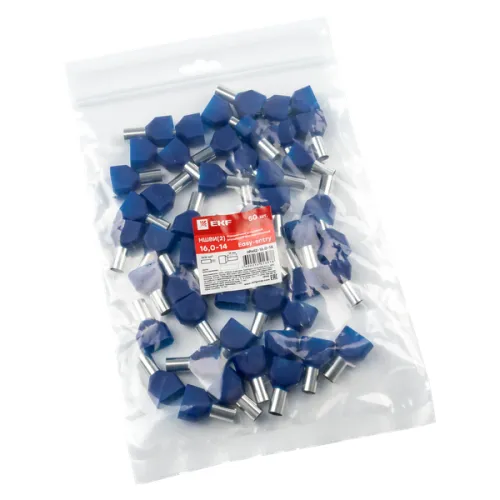 Наконечник штыревой втулочный изол. НШвИ(2) 16.0-14 (уп.50шт) EKF nhvi2-16.0-14 фото 4