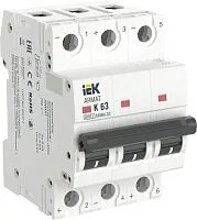 Выключатель автоматический модульный 3п K 63А M06N-DC ARMAT IEK AR-M06N-3-K063DC