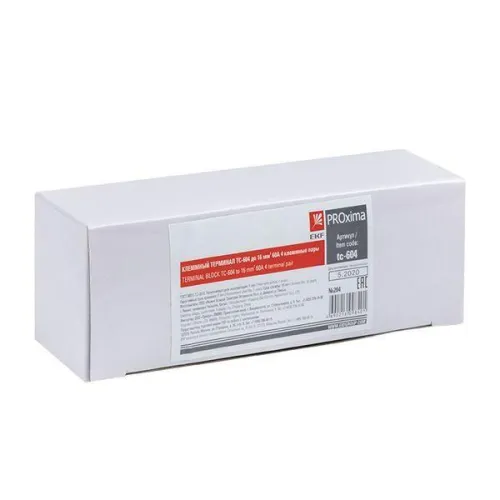 Терминал клеммный TC-604 до 16кв.мм 60А 4 клеммные пары EKF tc-604 фото 6