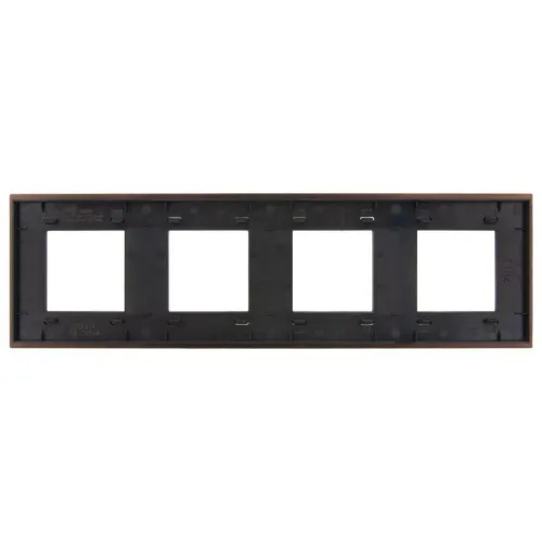 Рамка 4-м SKANDY SK-F34Br металл шоколад IEK SK-M42-M-K30 фото 2