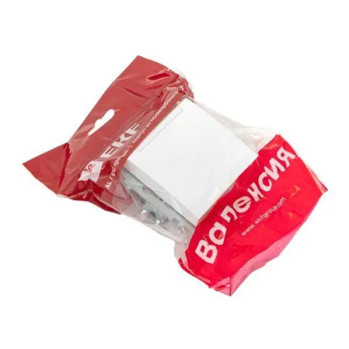 Механизм розетки 1-м Валенсия 16А IP44 с заземл. защ. шторки с крышкой бел. PROxima EKF EWV10-124-90 фото 2