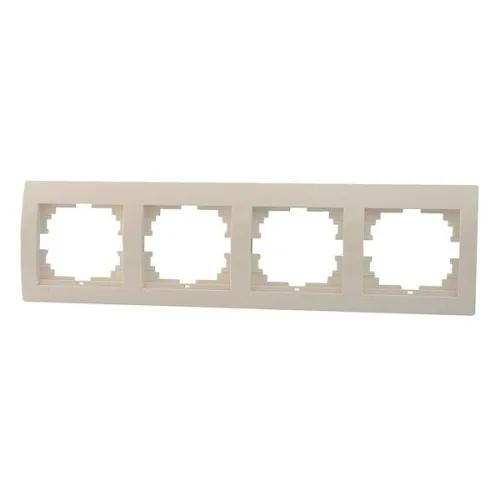 Рамка 4-м Deriy горизонт. крем. LEZARD 702-0300-149