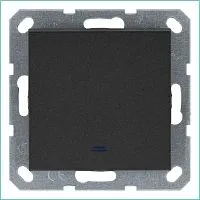 Выключатель 1-кл. 10А IP20 с подсветкой механизм антрацит Jasmart G3011NB