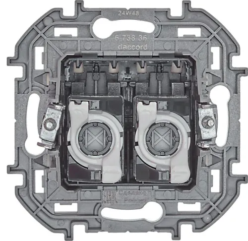 Розетка компьютерная 2-м Inspiria RJ45 кат.5E UTP сл. кость IEK 673836 фото 4