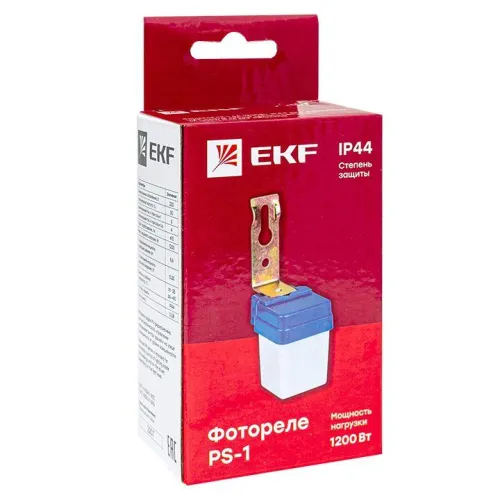 Фотореле PS-1 6А 1200Вт IP44 EKF fr-ps-1-6 фото 4