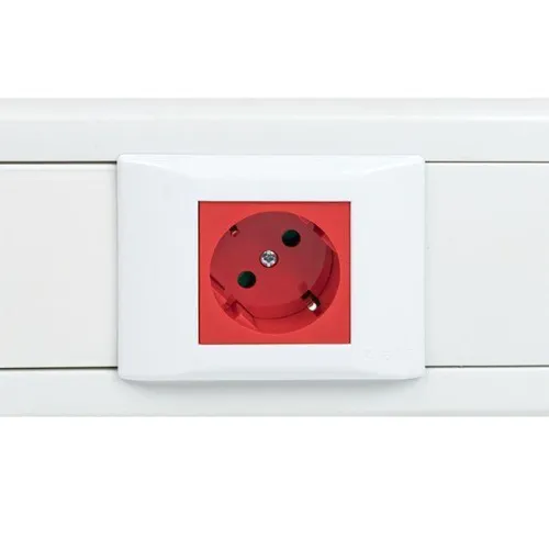 Розетка 45х45 PRO 45град. с заземл. красн. EKF E6MR16-028-70-45 фото 6