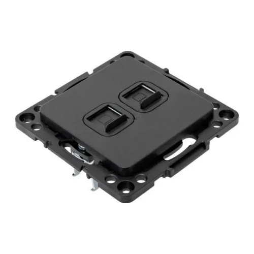 Розетка компьютерная 2-м Стокгольм RJ-45 механизм черн. EKF EZK02-035-10 фото 9