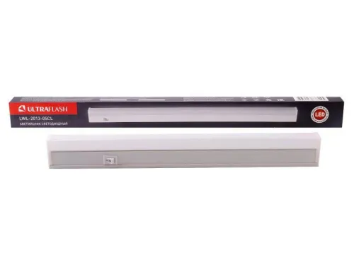 Светильник светодиодный LWL-2013-5CL 5Вт 20LED 4000К IP20 300лм 310мм 220В линейный с сетевым проводом пластик. бел. Ultraflash 12326 фото 5