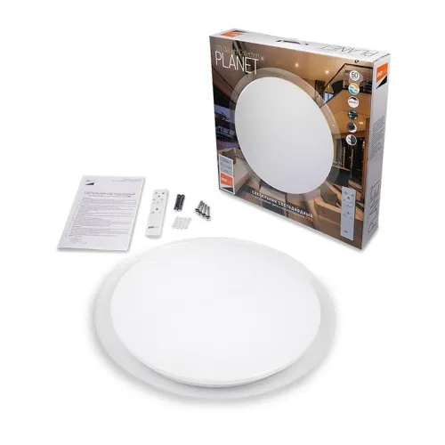 Светильник светодиодный декоративный PPB Planet Dim 72Вт 3000-6500К IP20 d570х78 настенно-потолочный бытовой с пультом JazzWay 5012134 фото 7