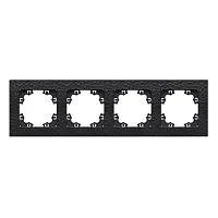 Рамка 4-м Афина фактурная универс. графит Universal A10046-Gr