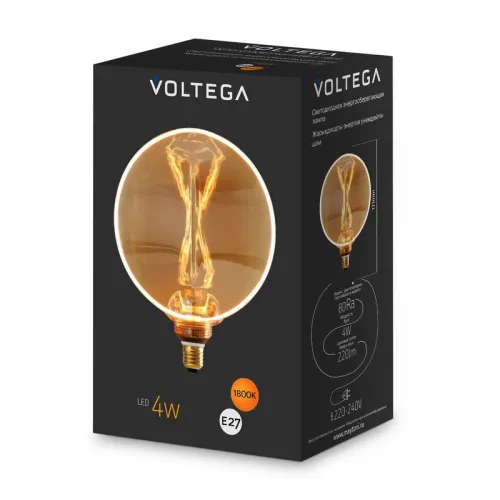 Лампа светодиодная Loft Led G130 4Вт 1800К E27 Voltega 8541 фото 3