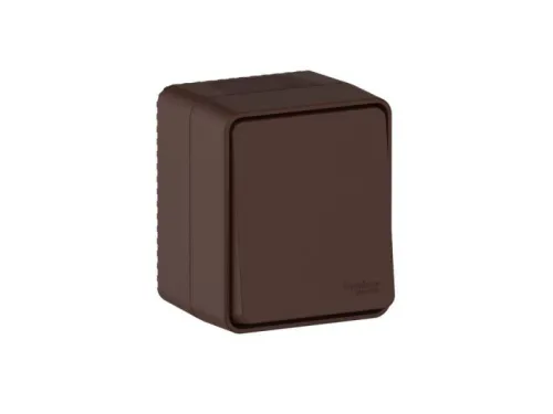 Выключатель кнопочный 1-кл. ОП AtlasDesign PROFI IP54 10AX корич. SE ATN546015