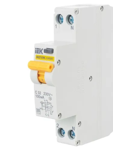 Выключатель автоматический дифференциального тока C 32А 100мА АВДТ32МL KARAT IEK MVD12-1-032-C-100 фото 10