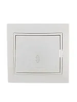 Переключатель проходной 1-кл. СП Mira 10А IP20 с бел.вставкой бел. LEZARD 701-0202-105