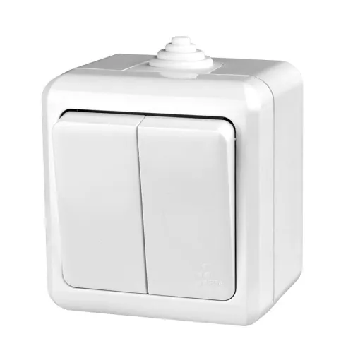 Выключатель 2-кл. ОП Dita IP54 10А 250В бел. TOKOV ELECTRIC TKL-DT-V2-C01-IP54 фото 2