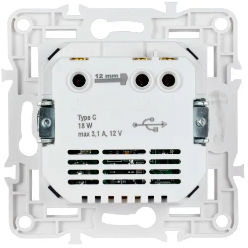 Розетка SKANDY 18Вт 16А с заземл. защ. шторки с USB C SK-R17B беж. IEK SK-R14-16-U14-018-K10 фото 3