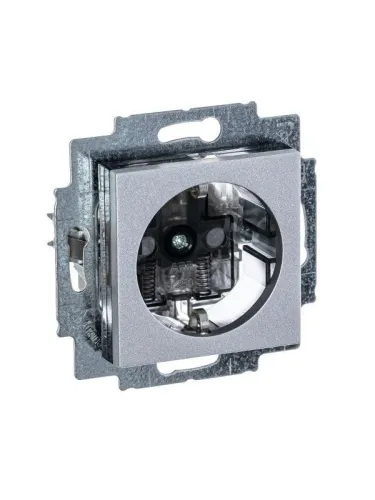 Розетка Levit с заземл. с защ. шторками 16А серебр./дым. черн. ABB 2CHH203457A6070 фото 2