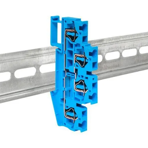 Колодка клеммная ST-4 32А пружинная двойн. син. EKF plc-jxb-st-4-4-2-blue фото 3