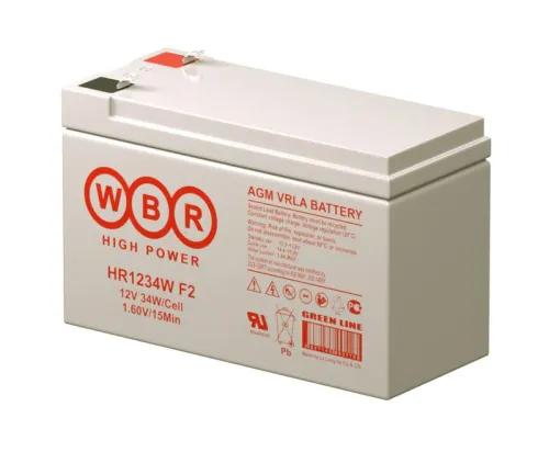 Аккумулятор 12В 9А.ч WBR HR1234W F2 WBR фото 3