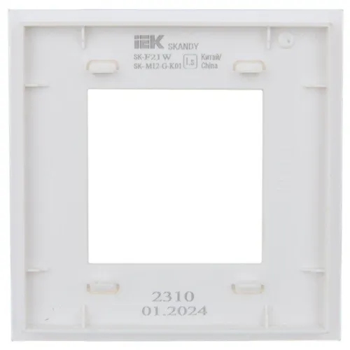 Рамка 1-м SKANDY SK-F21W стекло арктич. бел. IEK SK-M12-G-K01