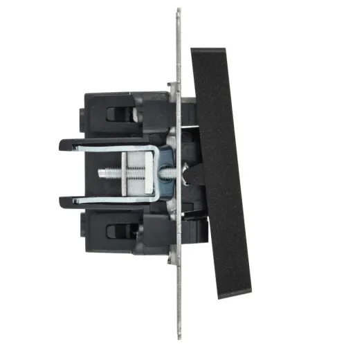 Выключатель 1-кл. СП BRITE ВС10-1-1-БрЧ 10А с индик. механизм черн. IEK BR-V10-1-10-K02 фото 4