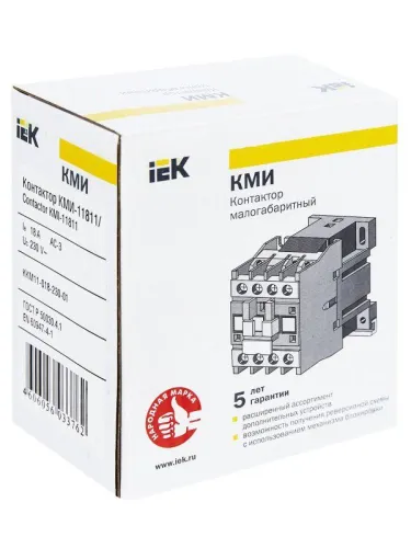 Контактор КМИ-11811 18А 230В/АС3 1НЗ KARAT IEK KKM11-018-230-01 фото 3