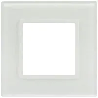 Рамка 1-м Elegance 14-5101-01М для розеток и выключателей стекло матов. бел. Эра Б0065832