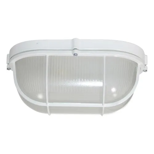 Светильник "Банник" 1202 НПП 03-100-018 1х100Вт E27 IP65 овал большой корпус с решеткой бел. Элетех 1005500933 фото 3