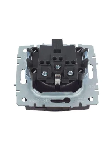 Розетка BRITE РСбш10-3-БрТБ 16А IP20 с заземл. защ. шторки с крышкой механизм бронза IEK BR-R16-16-K45 фото 2