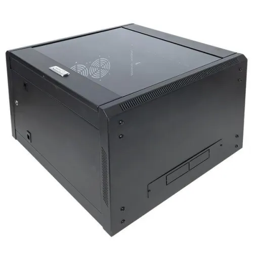Шкаф настенный 19дюйм TERACOM PRO 12U 600х450мм дверь стеклянная с замком-ручкой черн. EKF TRP-WLL-1264-40B фото 7