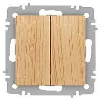 Выключатель 2-кл. СП Accent 6-104-11 10А IP20 250В AL/CU сосна Intro Б0063503