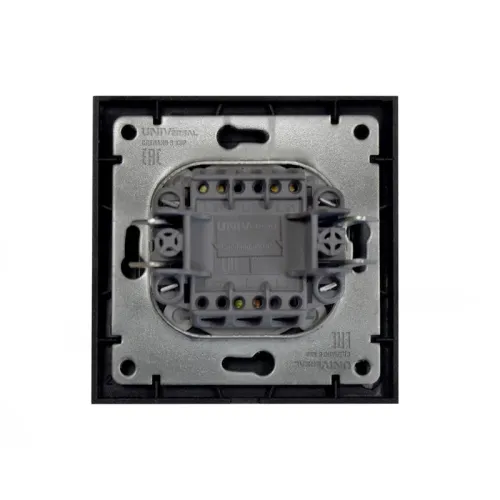 Выключатель 1-кл. СП Бриллиант 10А IP20 в сборе графит Universal 7947366-Gr фото 3