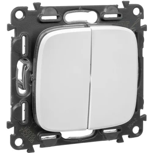 Переключатель 2-кл. СП Valena Allure 10А IP20 250В с лицев. панелью безвинтов. зажимы механизм бел. Leg 752708 фото 4