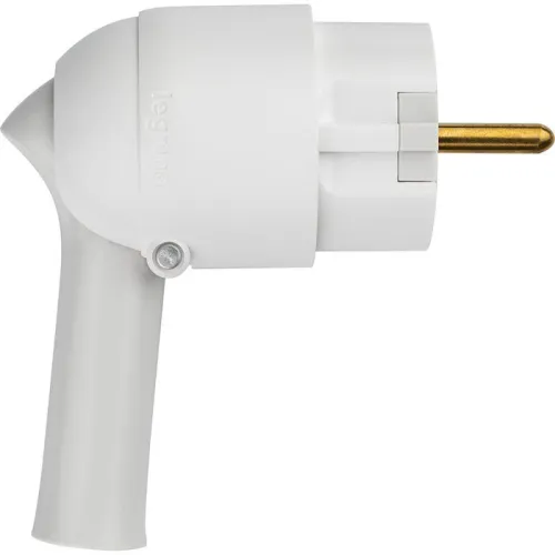 Вилка электрич. каб. Helium 16А 2P+E с выталкивающей кнопкой бел. Leg 050175 фото 2