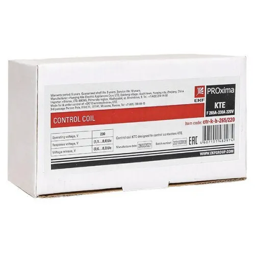Катушка управления КТЭ F 265А-330А 220В EKF ctr-k-b-265/220 фото 8