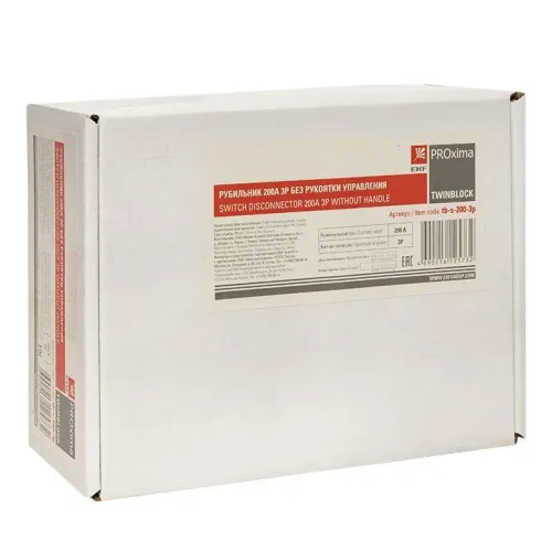 Рубильник 3п 200А без рукоятки управления TwinBlock PROxima EKF tb-s-200-3p фото 4