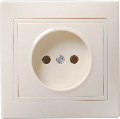 Розетка 1-м СП Кварта РС10-2-Км 10А IP20 без заземл. без защ. шторок керамика крем. GENERICA ERK10-K33-10-K