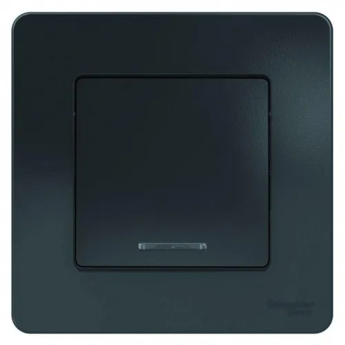 Выключатель 1-кл. СП Blanca 10А IP20 (сх. 1) 250В с подсветкой антрацит SE BLNVS010116 фото 3