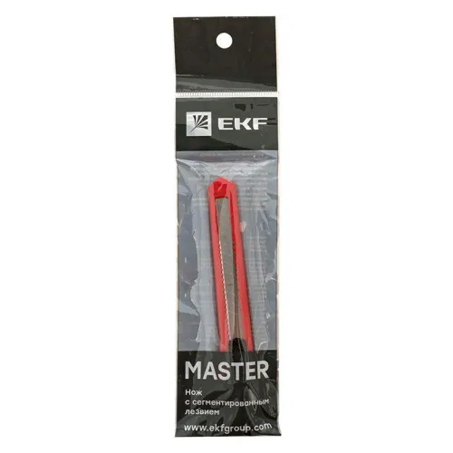 Нож с сегментированным лезвием 9мм НСМ-10 Master EKF ncm-10-ms фото 2