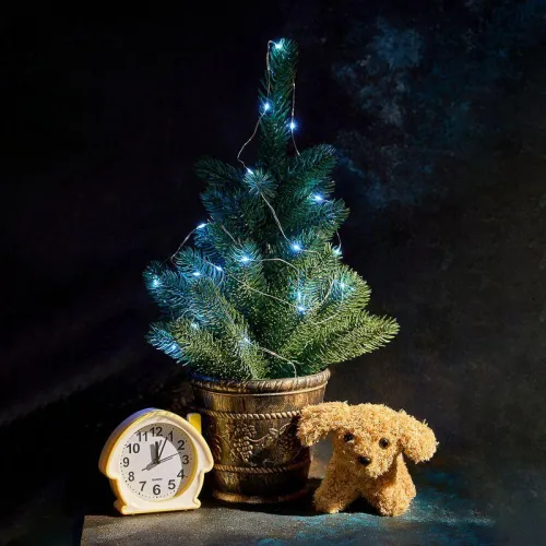 Гирлянда светодиодная "Роса" 2м 20LED бирюз. 2Вт 4.5В IP20 провод прозр. Neon-Night 303-004 фото 4