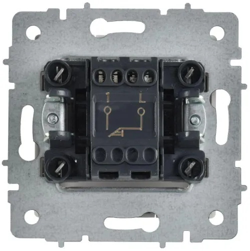 Выключатель 1-кл. СП BRITE ВС10-1-4-БрАБ 10А самовозвратный механизм арктич. бел. IEK BR-V14-0-10-K91 фото 2
