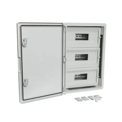 Корпус пластиковый распределительный ЩРН-45 IP65 сер. дверь 500х350х190 Промрукав PR08.26500