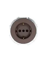 Розетка 1-м OSEN IP20 16А с заземл. ПБТ механизм шоколад LEZARD 743-7388-122B