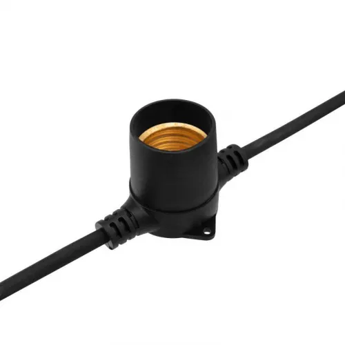 Гирлянда "Белт Лайт" 10м шаг 50см 20 патронов 25Вт IP44 провод каучук черн. Neon-Night 331-331 фото 2