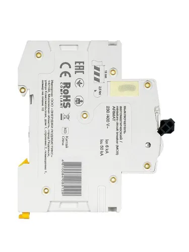 Выключатель автоматический модульный 1п C 6А M06N ARMAT IEK AR-M06N-1-C006 фото 2